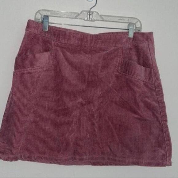 a.n.a Mauve Purple Corduroy Striped straight Skirt Neutral Basic Staple - Picture 1 of 7